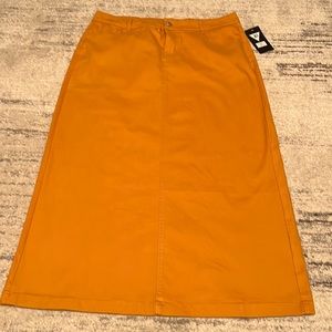 NWT Mustard Jean skirt